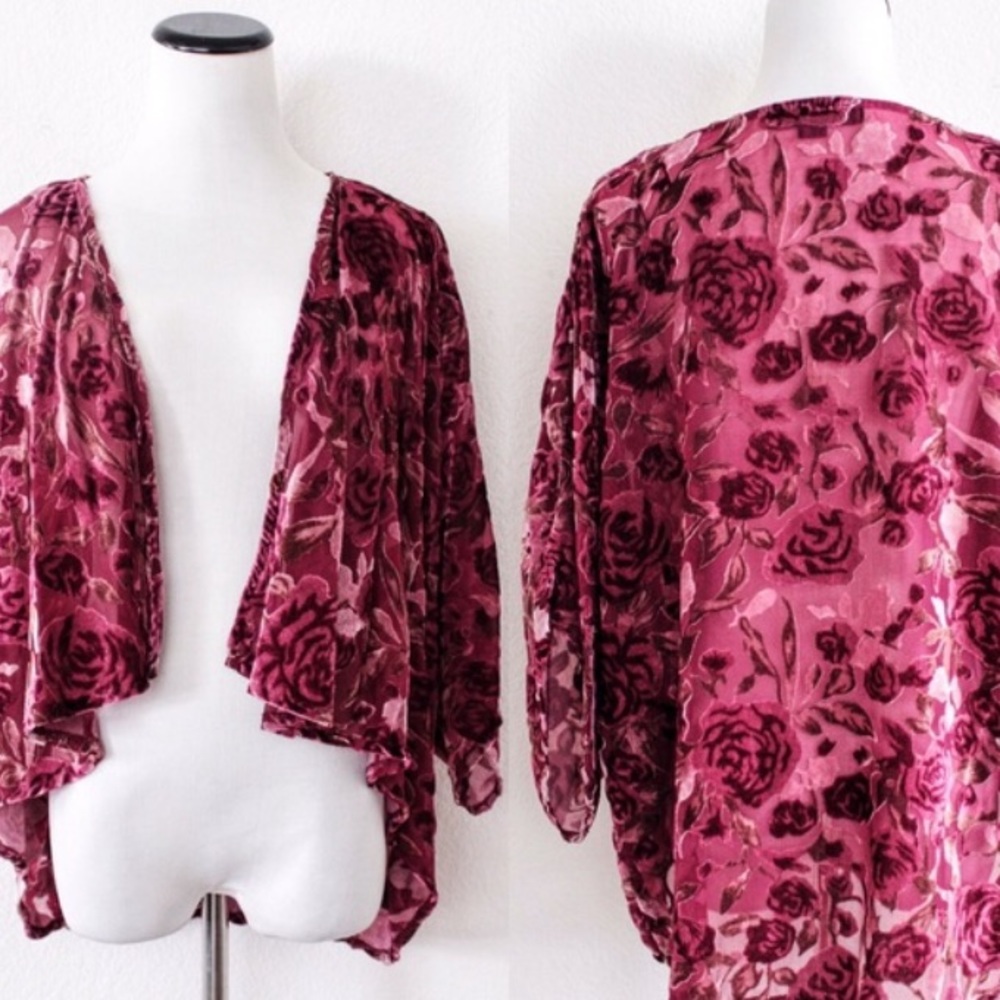 Burgundy Kimono
